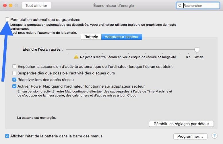 Activer les performances max de votre macbook pro3