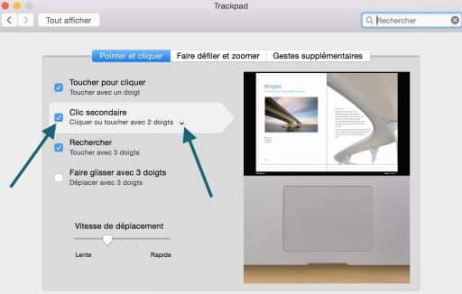 Trackpad activer le clic droit 3