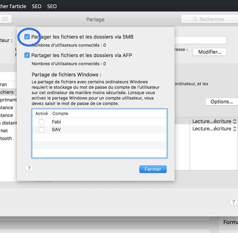 Partager des fichiers de votre Mac sur votre réseau2