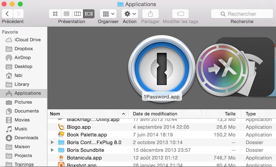 Afficher l'espace disponible dans le finder 1