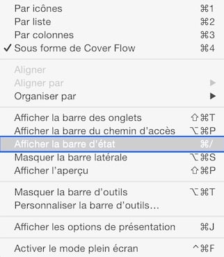 Afficher l'espace disponible dans le finder 2