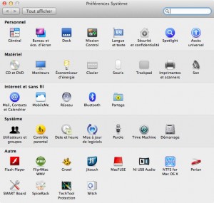 Apple Preferences systeme