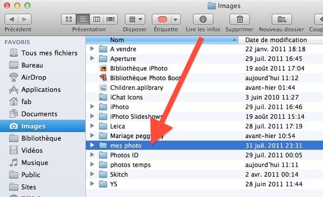 Taille d'un fichier sur Mac