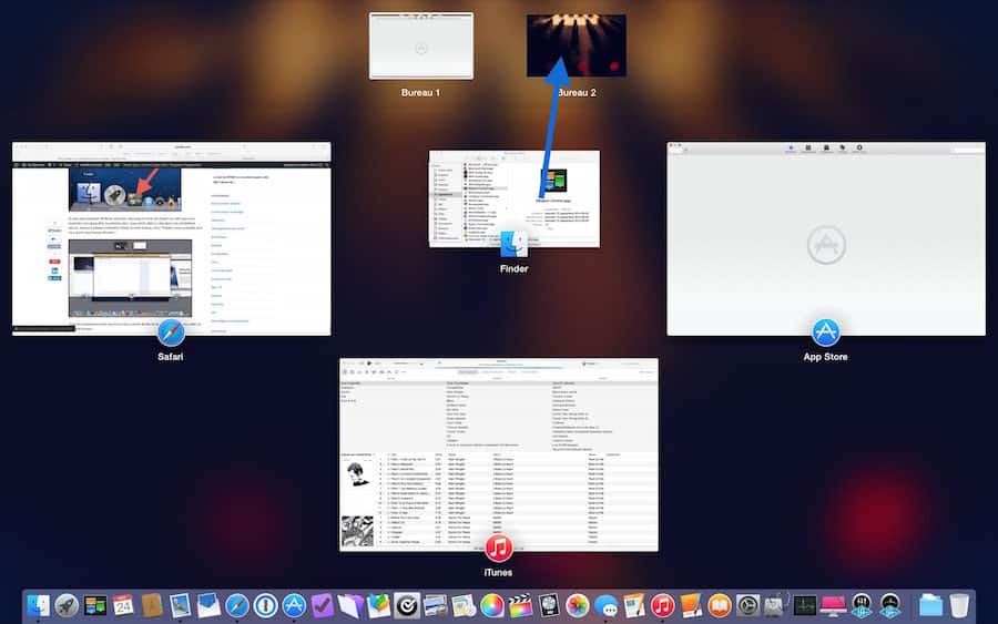 Multi bureau et le mode Plein écran sur Mac2