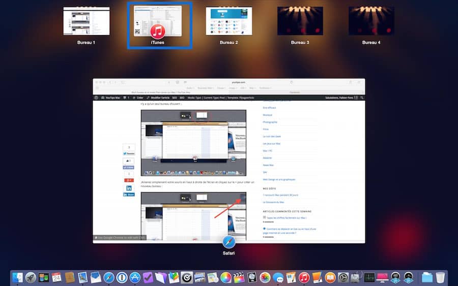 Multi bureau et le mode Plein écran sur Mac7