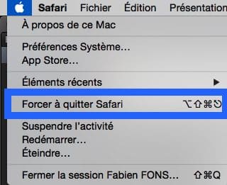 forcer a quitter sur MAC 3