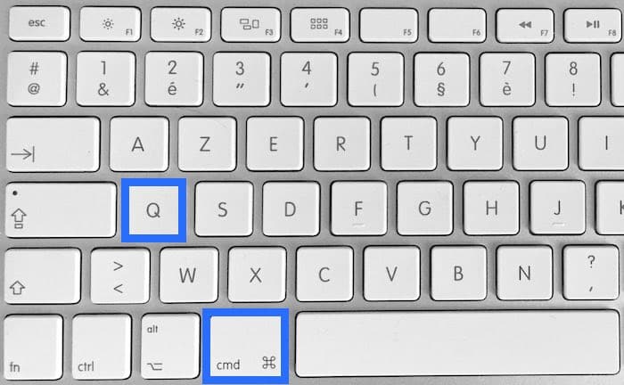 quitter une application mac