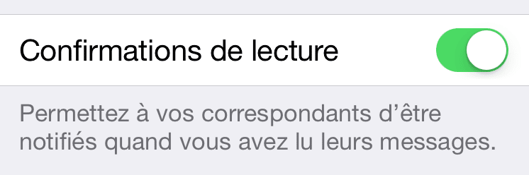 Comment activer l'accusé de réception sur iPad ou iPhone2