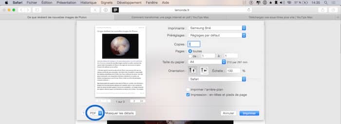 Comment transformer une page internet en pdf4
