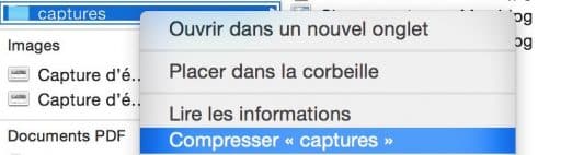 Créer une archive zip sous Mac OS X