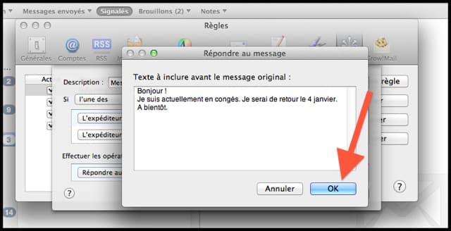 Message d'absence mail.app 3