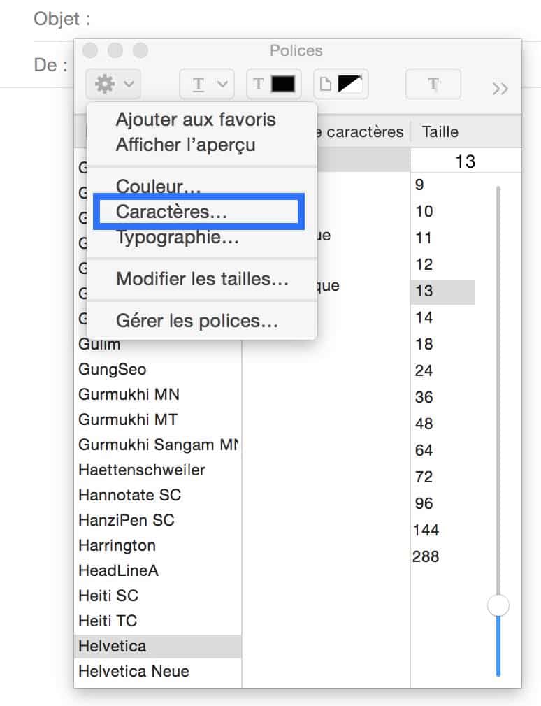 Les caractères spéciaux sur OS X 100001