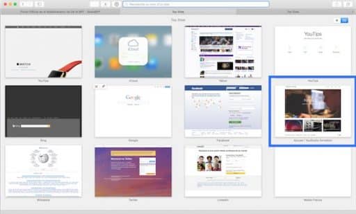 Gérer vos Top Sites sur Safari 3