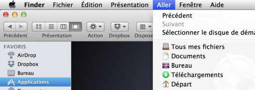 Raccourcis principaux du Finder 1