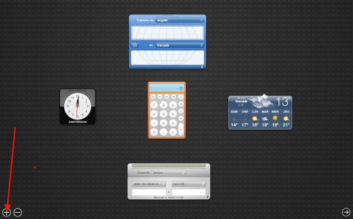 Dashboard MAC OS X 1