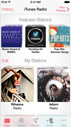 iOS 7 itunes radio
