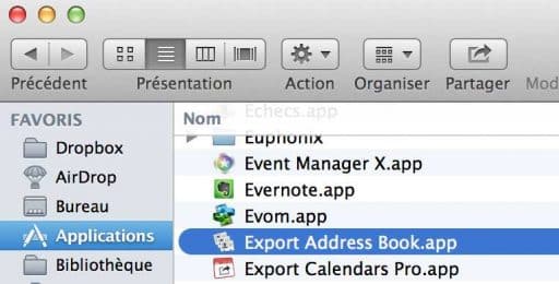 exporter le carnet d'adresse du mac vers un pc ou un autre logiciel 1