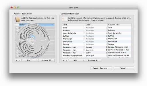 exporter le carnet d'adresse du mac vers un pc ou un autre logiciel 4