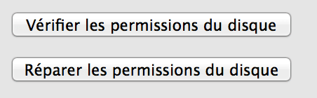 réparer les permissions os x 1