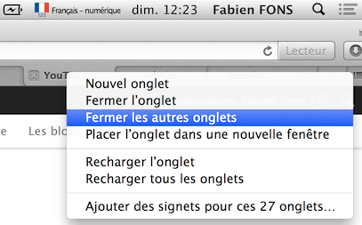 fermer tous les onglets de safari en un clic 2