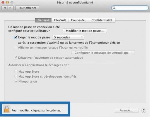 preferences systemes securite mavericks 2