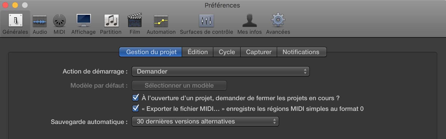 preferences logic pro x