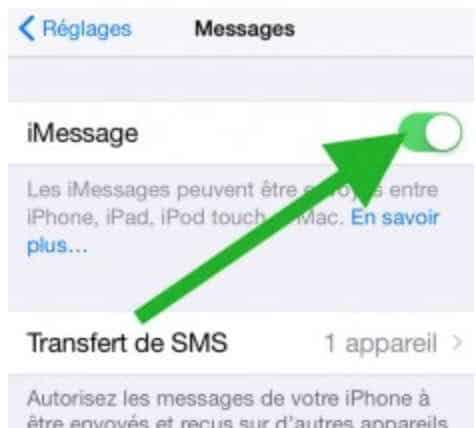 Des problèmes avec iMessage5