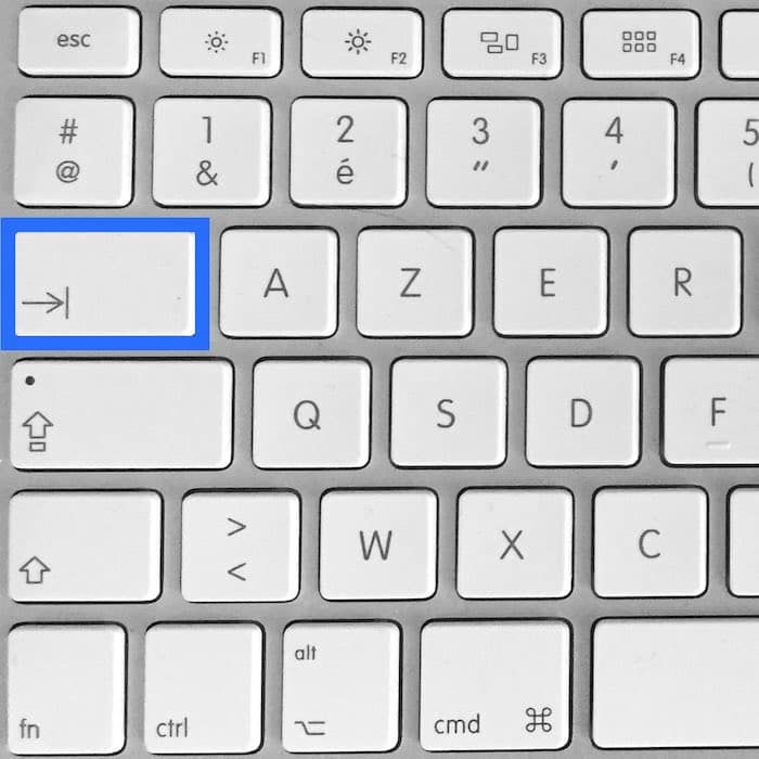 La touche Tabulation sur mac