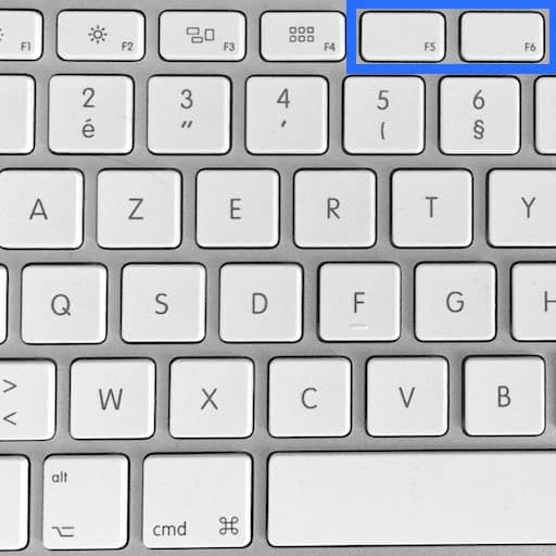 clavier Apple Bluetooth touches F5 et F6