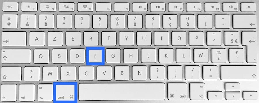 Le raccourci clavier pour rechercher un mot sur internet3