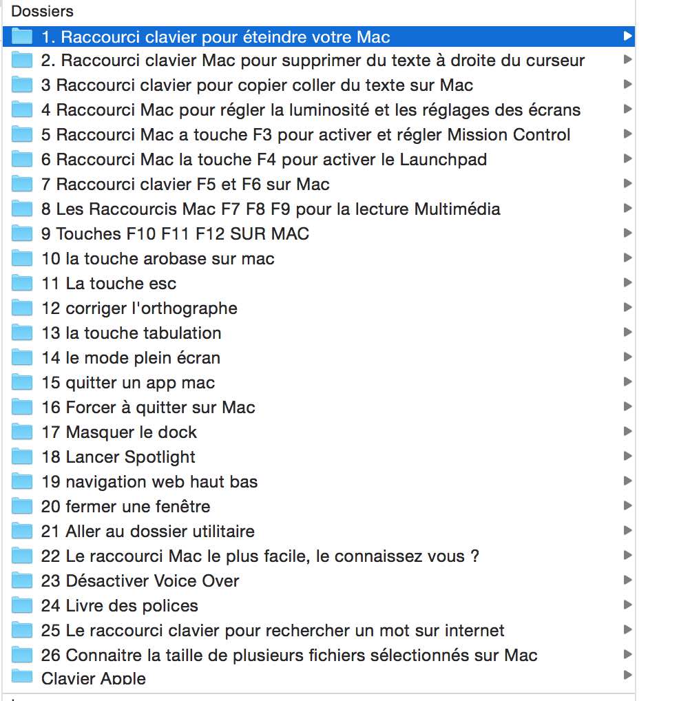 Sélectionner plusieurs fichiers sur Mac1