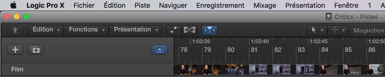 Logic pro masquer la barre de transport et optimiser l’espace