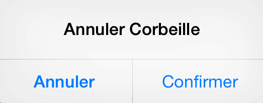 annuler corbeille