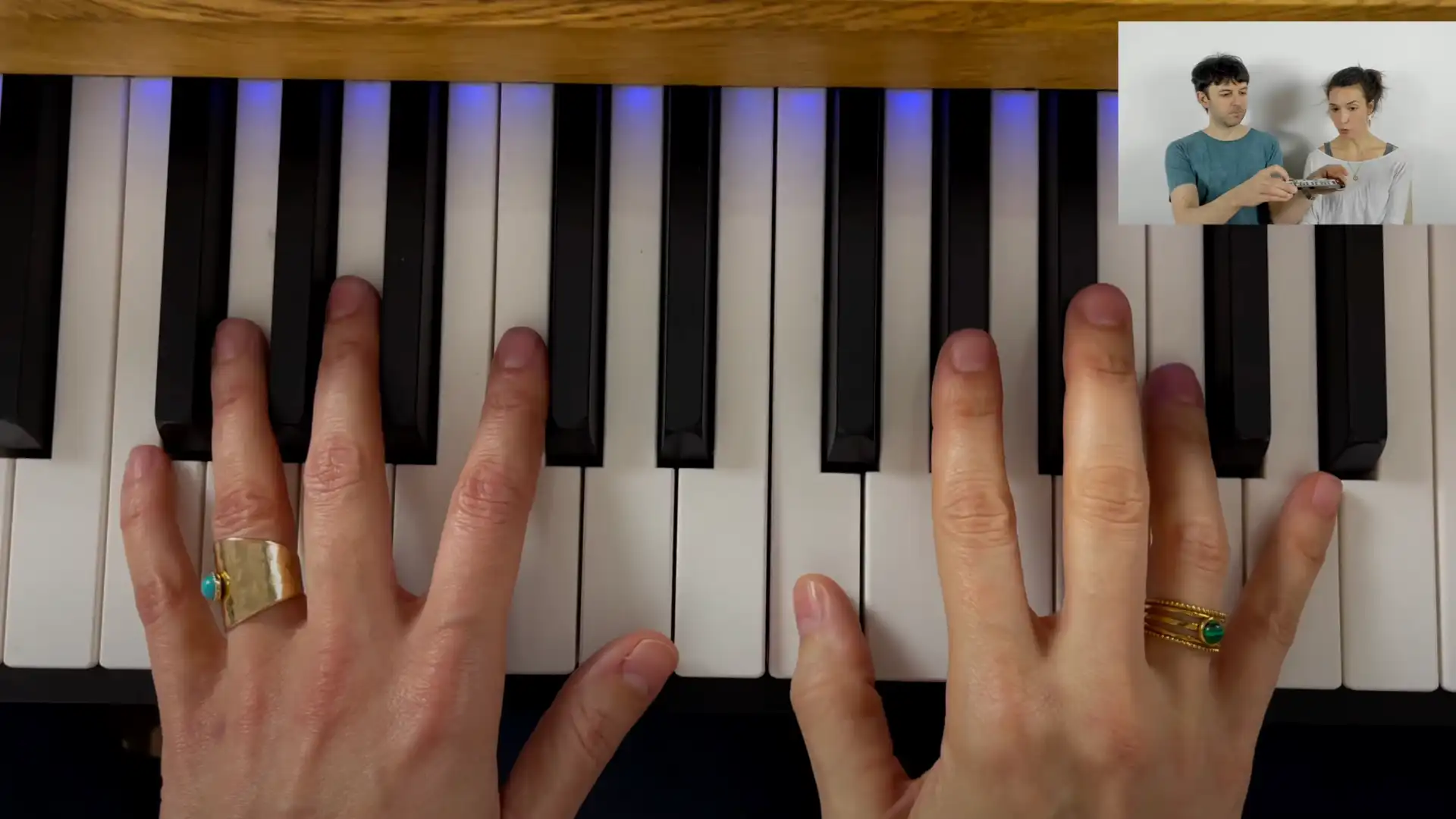 apprendre le piano la gamme de fa mineur blues motif n°1