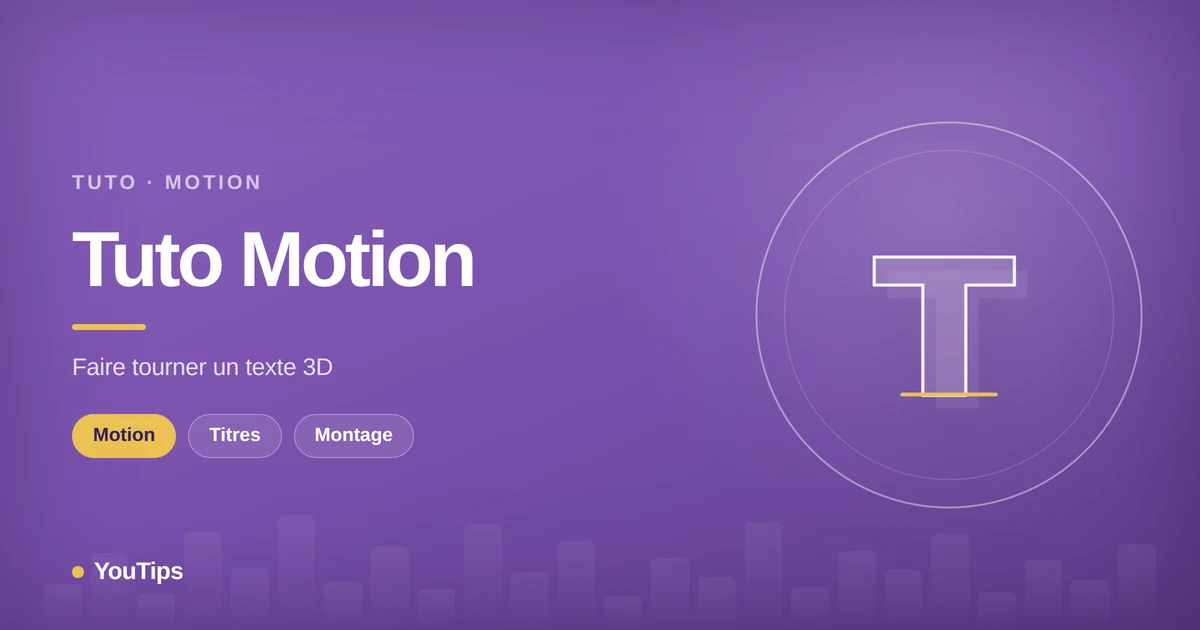 tuto motion faire tourner un texte 3d