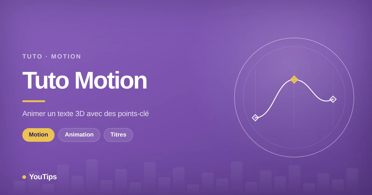 tuto motion design animer un texte 3d avec des points cle dans motion