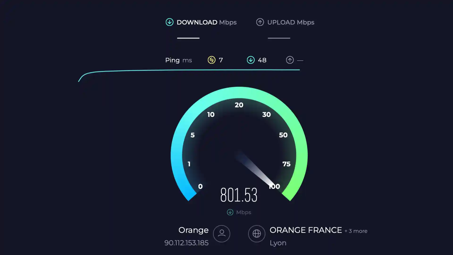 tester la vitesse de votre connexion