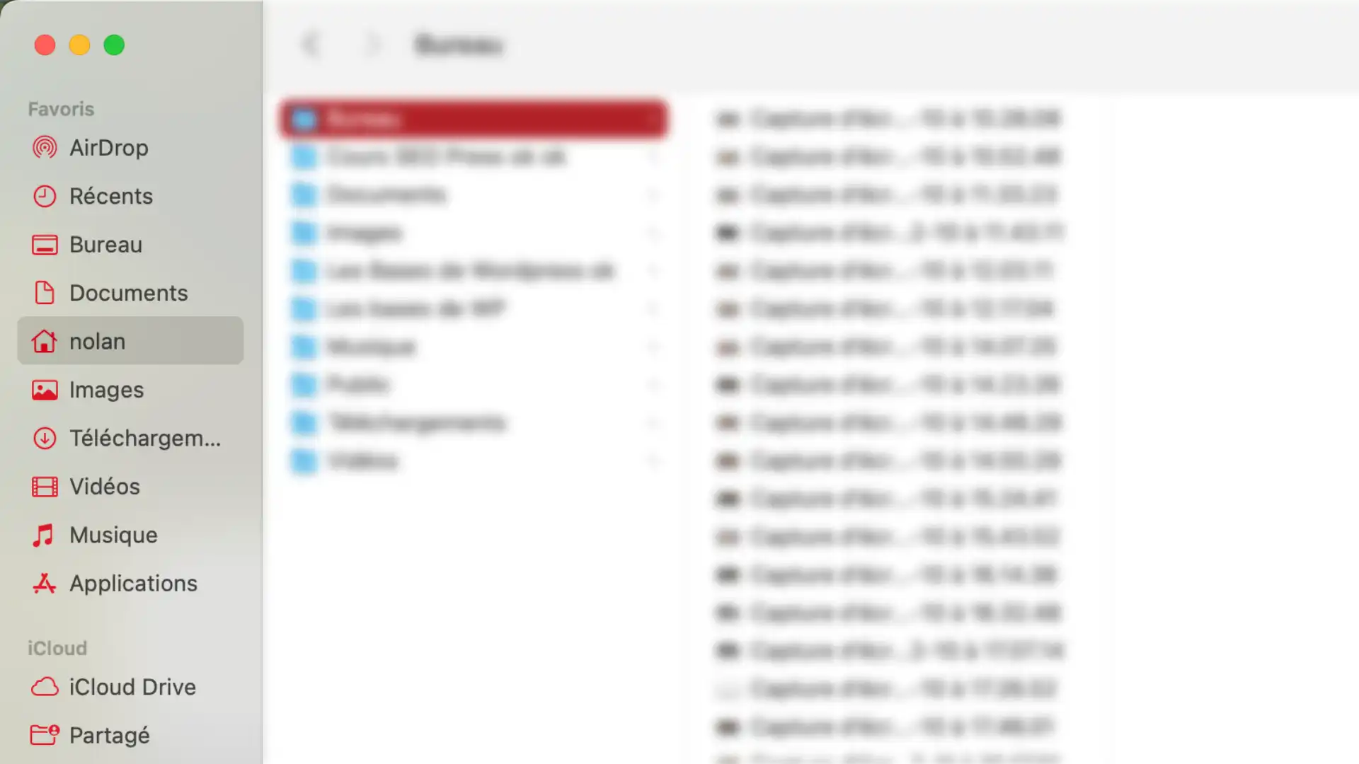 glossaire apple, barre des menus