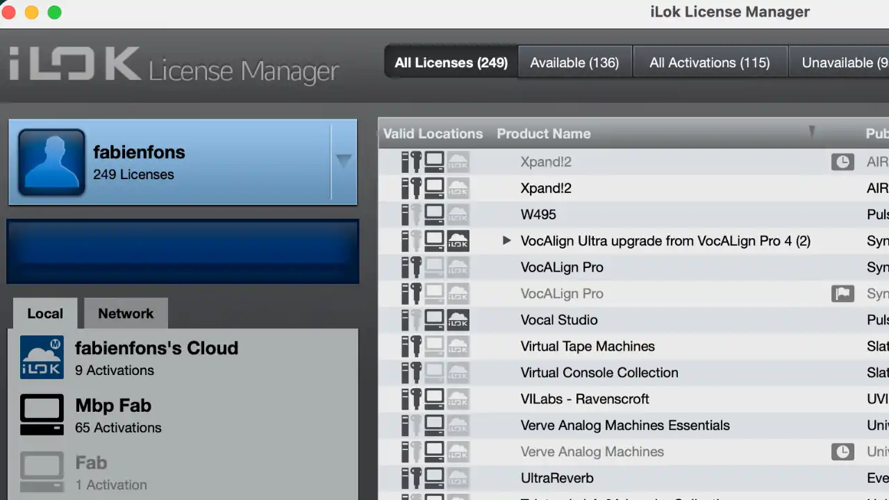 ilok licence manager