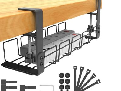 Plateau de Gestion des Câbles sous Bureau