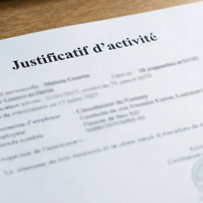 glossaire justificatif dactivité