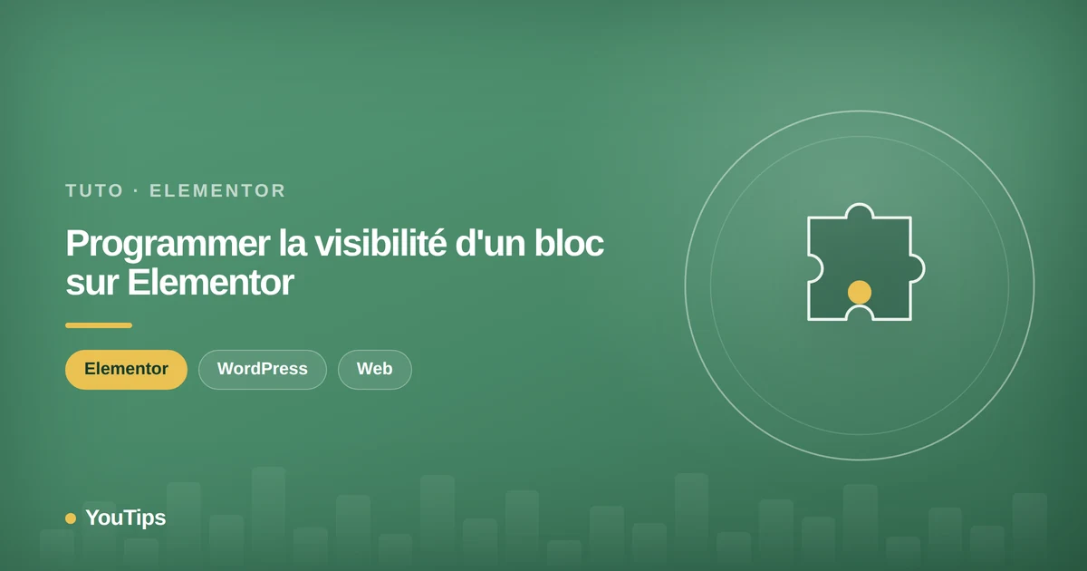 programmer la visibilite dun bloc sur elementor