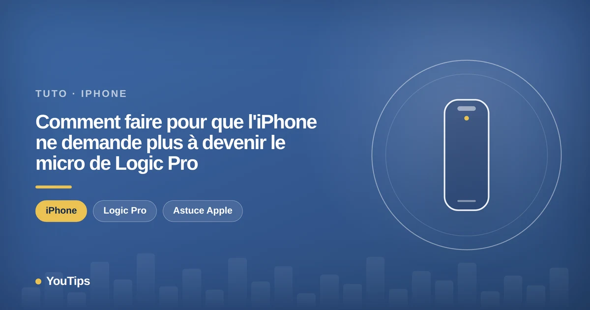 comment faire pour que liphone ne demande plus a devenir le micro de logic pro