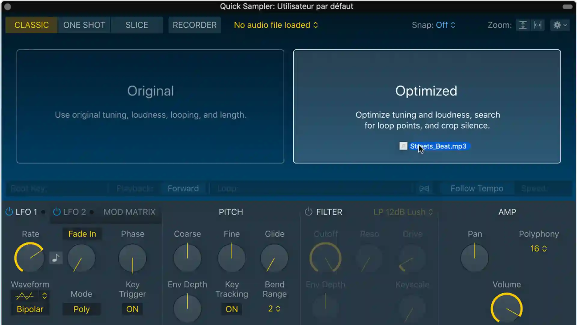 quick sampler logic pro