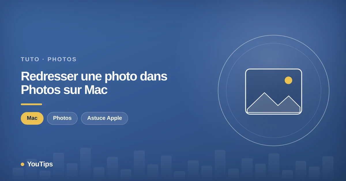 redresser une photo dans photos sur mac