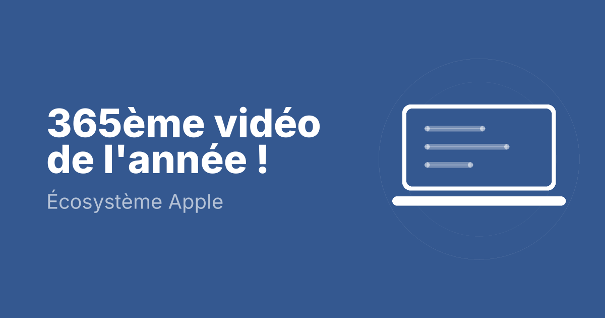 365ème vidéo de l'année !