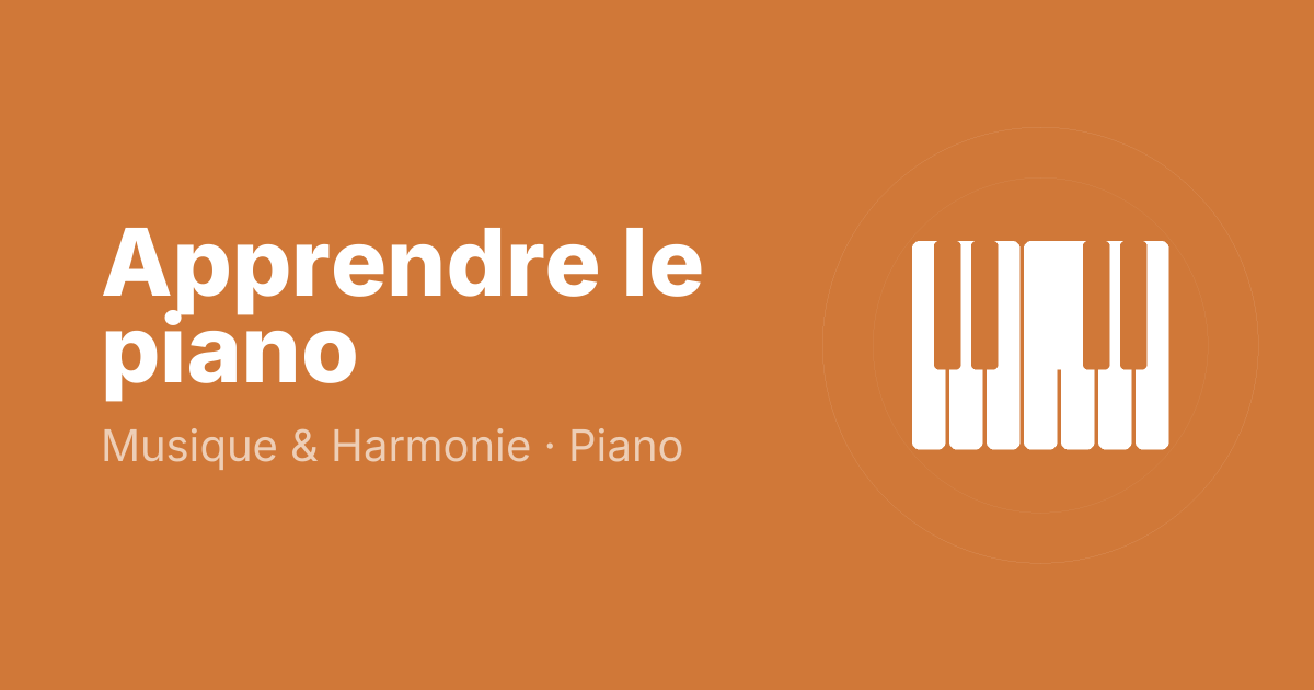 Apprendre le piano