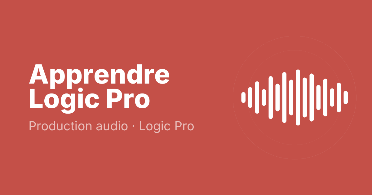 Apprendre Logic Pro