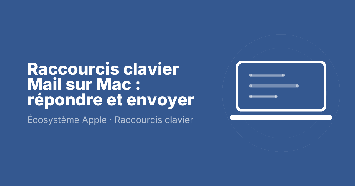 Raccourcis clavier Mail sur Mac : répondre et envoyer