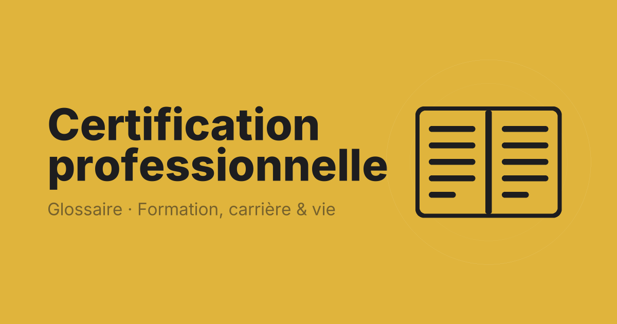 Certification professionnelle